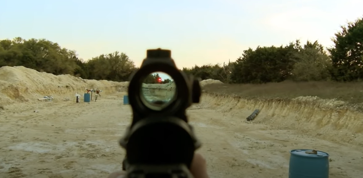 red dot in action